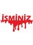 Kişiye Özel Kan Damlayan Isim Yazı Sticker 00609 1