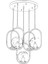AV-60180-5T-BSY Siyah Boyalı Modern Avize E27 Metal Cam 40cm 3