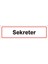 İzmir Serigafi Sekreter 2.6 mm PVC Yönlendirme Levhası 7,5 cm x 25 cm 1