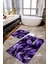 Mor Gül Yapraklı 2'li Banyo Paspas Takımı MKTBP-092 60X100/50X60 1