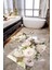 2'li MKTBP-075 Beyaz Gül Desenli 60 x 100 cm - 50 x 60 cm Banyo Paspas Takımı 1