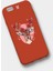 Apple iPhone 7 Uyumlu Premium Silikon Kılıf Dokulu Baskı Deer 2 Kırmızı 1