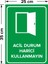 - Acil Durum Harici Kullanmayın Levhası - Sac Malzeme 25 x 35 cm 2