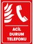 - Acil Durum Telefon Levhası - Sac Malzeme 25 x 35 cm 1