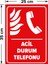 - Acil Durum Telefon Levhası - Sac Malzeme 25 x 35 cm 2