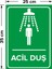 - Acil Duş Levhası - Sac Malzeme 25 x 35 cm 2