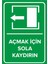 - Açmak İçin Sola Kaydırın Levhası - Sac Malzeme 25 x 35 cm 1