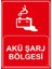 - Akü Sarj Bölgesi Levhasi - Sac Malzeme 25 x 35 cm 2