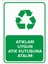 - Atıkları Uygun Atık Kutusuna Atalım Levhası - Sac Malzeme 25 x 35 cm 1