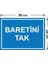 - Baretini Tak Levhası - Sac Malzeme 25 x 35 cm 2