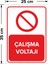 - Çalışma Voltajı Levhası - Sac Malzeme 25 x 35 cm 2