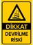 - Dikkat Devrilme Riski Levhası - Sac Malzeme 25 x 35 cm 1