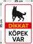 - Dikkat Köpek Var Levhası Alman Çoban Köpeği - Sac Malzeme 25 x 35 cm 2