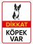- Dikkat Köpek Var Levhası Oturan Boston Terrier - Sac Malzeme 25 x 35 cm 1
