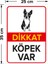 - Dikkat Köpek Var Levhası Oturan Boston Terrier - Sac Malzeme 25 x 35 cm 2