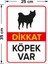 - Dikkat Köpek Var Siyah Pug Levhası - Sac Malzeme 25 x 35 cm 2