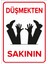 - Düşmekten Sakının Levhası - Sac Malzeme 25 x 35 cm 1