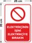 - Elektrikcinin İşini Elektrikciye Bırakın Levhası - Sac Malzeme 25 x 35 cm 2