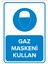 - Gaz Maskesi Kullan Levhası - Sac Malzeme 25 x 35 cm 1