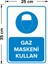 - Gaz Maskesi Kullan Levhası - Sac Malzeme 25 x 35 cm 2