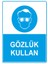- Gözlük Kullan Levhası - Sac Malzeme 25 x 35 cm 2