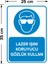 - Lazer Işını Koruyucu Gözlük Kullan Levhası - Sac Malzeme 25 x 35 cm 2