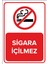 - Sigara İçilmez Levhası - Sac Malzeme 25 x 35 cm 1