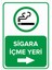- Sigara İçme Yeri Sağ Ok Levhası - Sac Malzeme 25 x 35 cm 1