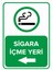 - Sigara İçme Yeri Sol Ok Levhası - Sac Malzeme 25 x 35 cm 1