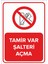 - Tamir Var Şalteri Açma Levhası - Sac Malzeme 25 x 35 cm 1
