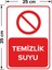 - Temizlik Suyu Levhası - Sac Malzeme 25 x 35 cm 2