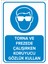 - Torna ve Frezede Çalışırken Koruyucu Gözlük Kullan Levhası - Sac Malzeme 25 x 35 cm 1