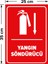 - Yangın Söndürücü Aşağı Ok Levhası - Sac Malzeme 25 x 35 cm 2
