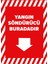 - Yangın Söndürücü Buradadır Aşağı Ok Levhası - Sac Malzeme 25 x 35 cm 1