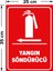 - Yangın Söndürücü Sol Ok Levhası - Sac Malzeme 25 x 35 cm 2