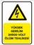 - Yüksek Gerilim 34500 Volt Ölüm Tehlikesi Levhası - Sac Malzeme 25 x 35 cm 1