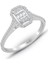 0.25 ct Baget Kare Tektaş Yüzük 1