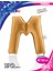 M Harf Grabo Altın Folyo Balon 102 cm 4