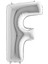 F Harf Grabo Gümüş Folyo Balon 102 cm 1