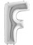 F Harf Grabo Gümüş Folyo Balon 102 cm 3