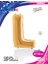 L Harf Grabo Altın Folyo Balon 102 cm 2