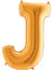 J Harf Grabo Altın Folyo Balon 102 cm 1