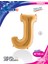J Harf Grabo Altın Folyo Balon 102 cm 2