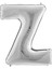 Z Harf Grabo Gümüş Folyo Balon 102 cm 3