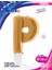 P Harf Grabo Altın Folyo Balon 102 cm 4