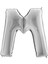 M Harf Grabo Gümüş Folyo Balon 102 cm 3