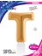 T Harf Grabo Altın Folyo Balon 102 cm 2