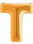 T Harf Grabo Altın Folyo Balon 102 cm 3