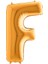 F Harf Grabo Altın Folyo Balon 102 cm 1