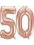 50.yaş Folyo Balon Seti Rose Gold 40 cm 1